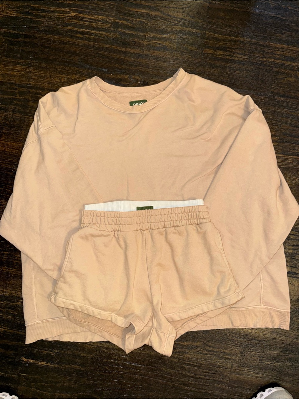 Daily Drills Women's Light Blush Lounge Set - Top & Shorts